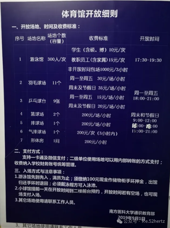 体育馆开放规则